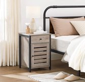 MIRA Home - nachtkastje - bijzettafel - grijs - industrieel - 40 x 40 x 60 cm