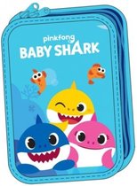 Baby Shark etui - Pennenzak - Pennenetui - Schoolset - Gevulde etui - 2 niveaus - Kinderen - School