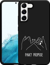 Galaxy S22+ Hoesje Zwart Pinky Promise - Designed by Cazy