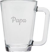 Gegraveerde theeglas 26cl Papa