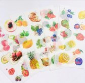 Washi Stickers Fruit - 6 Vellen Met Stickers - US033 - Thema Fruit En Gezond - Bullet Journal - Scrapbooking - Agenda Stickers - Decoratie Sticker Washi Tape
