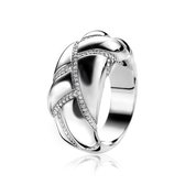 Zinzi Mart Visser Collection Silver Ring  (maat 54) - Zilver