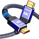 ByElbo - HDMI 2.1 kabel - Ultra high speed - 8K (60 Hz) - 4K (144/120/60 Hz) - Full HD 1080p - Ethernet - 3D - ARC - Male naar male - Geschikt voor TV - DVD - Laptop - PC - Beamer - Monitor -