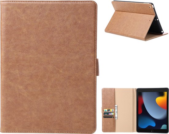 iPad 10.2 2019/2020/2021 Case Brown - Premium iPad 2021 Case of Vegan Cuir - Apple iPad 10.2 Case - Luxe iPad 10.2 Cover