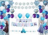 143 Stuks prinesjes thema Verjaardag Decoratie Versiering – Feestpakket met ballonnen, cupcake toppers, slingers, vlaggenlijn - Kinderfeestje Meisje - Decoratie voor prinsessenfees
