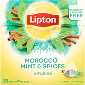 1x LIPTON - Herbal infusion Morocco mint & spices - 20 theezakjes