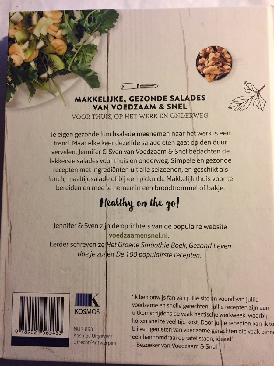 Voedzaam & snel saladeboek - back cover