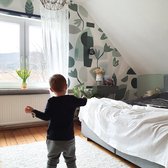 Roomblush - Behang Pieces - Groen - Vliesbehang - 200cm x 285cm