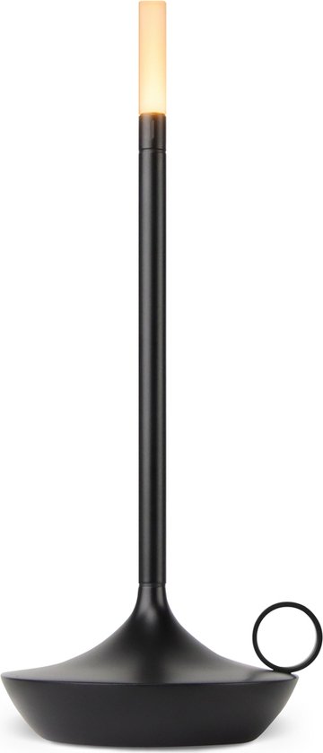 Graypants - Wick - Oplaadbaar Tafel Licht - Zwart - USB-C - Ø12 cm