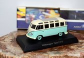 Volkswagen T1 Bus ( Type 2 ) Samba Turquoise / Wit 1-64 Solido