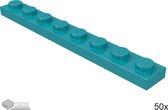 LEGO Plaat 1x8, 3460 Donker Turquoise 50 stuks
