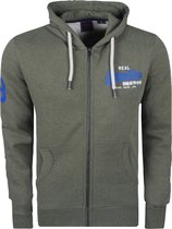 Superdry - Heren Vest - Vintage Logo - Zip Hoodie - Olive Mêlee