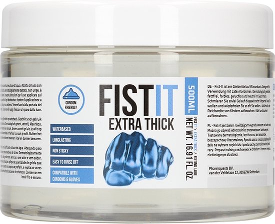 Fist It Extra Thick Ml Lubricants Blue Bol Com