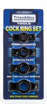 Cockring Set - Black - Cock Rings black
