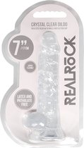 7" / 18 cm Realistic Dildo With Balls - Transparent - Realistic Dildos transparent