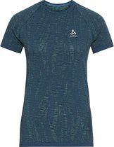 Odlo Blackcomb Light Eco T-Shirt Dames - sportshirts - blauw/donkerblauw - maat L