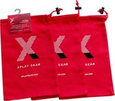 Ultra Soft Gear Bag 8"x13" 100% Cotton = 3-pack - Accessories red