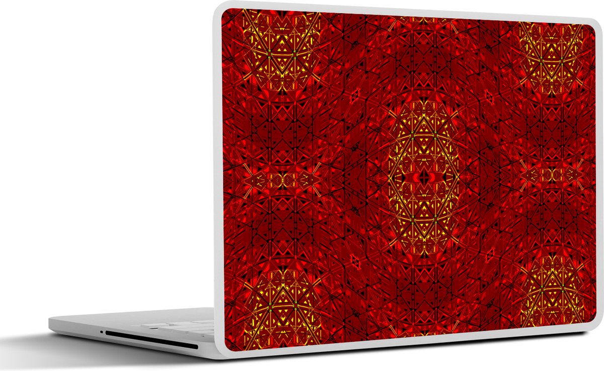 Laptop sticker - 11.6 inch - Patroon - Abstract - Rood - 30x21cm - Laptopstickers - Laptop skin - Cover