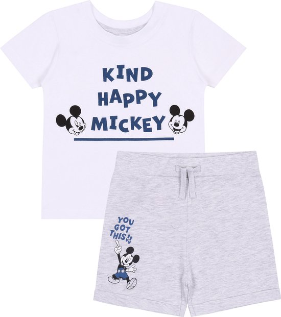 Setje babysweatshirt met korte broek - Mickey Mouse / 74