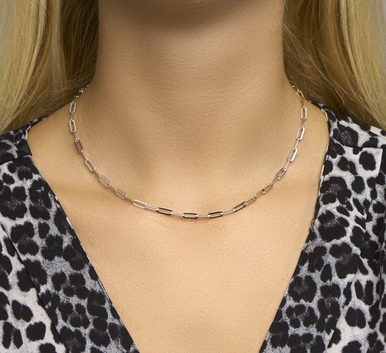 GLAMS - Collier Maille Forçat 3,8 mm 41 + 4 cm - Argent