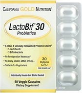 Lactobif Probiotica / 30 (!) miljard CFU per capsule / vegetarisch / 60 stuks / geen koeling nodig / Ideaal voor onderweg / darmondersteuning / gezonde darmflora / verminderde spijsverteringsstoornissen / 60-daagse kuur
