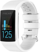 Siliconen Smartwatch bandje - Geschikt voor Polar A360 / A370 siliconen bandje - wit - Strap-it Horlogeband / Polsband / Armband