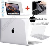 Macbook Air 13 Touch ID 2019 / 2018 Hoes - MacBook Air 13 Hoesje + Screen Protector en Keyboard Cover - Laptop Tas - MacBook Air Case - MacBook Air 13 Screenprotector - MacBook Air Keyboard Cover --- 3IN1 ----- HiCHiCO