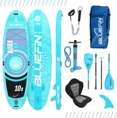 Bluefin SUP 10′8″ Aura FIT Stand Up Paddle Board Kit | 15 cm d'épaisseur | Pagaie en fibre de verre - Planche à pagaie de Fitness et de Yoga | Aquaforme | Tous les accessoires