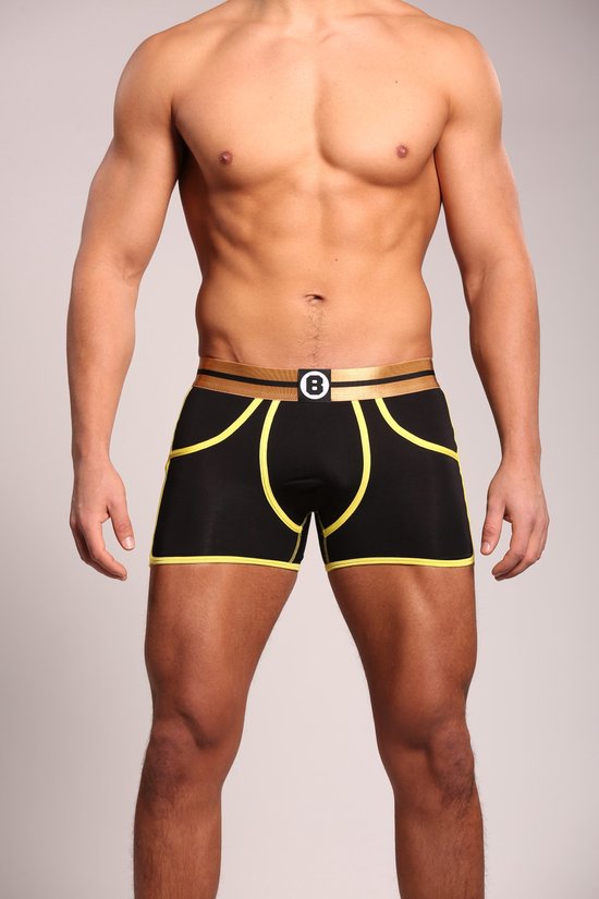 Heren Boxershort | Bolas Yellow Black Bamboo |