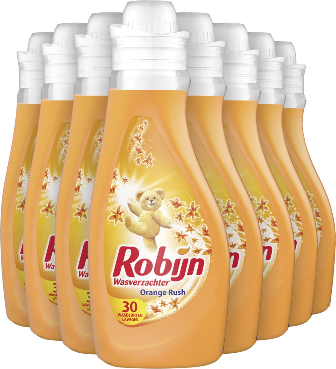 Robijn Orange Rush Wasverzachter - 8 x 30 wasbeurten - Voordeelverpakking