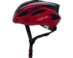 Fietshelm Dames/Heren Pro Sport Lights - Rood/Zwart - Medium 52/58cm