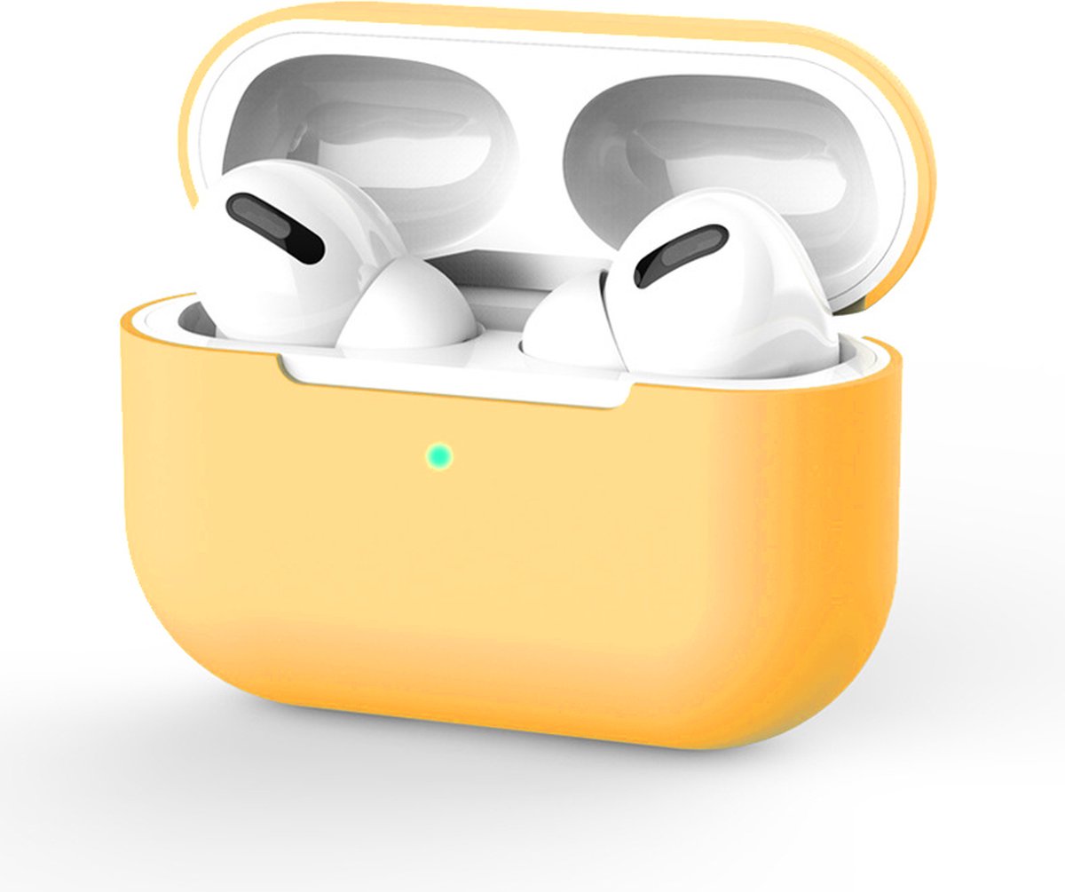 Hoesje in het Donker Geel geschikt voor Apple AirPods Pro - TCH - Siliconen - Case - Cover - Soft case - Onepiece