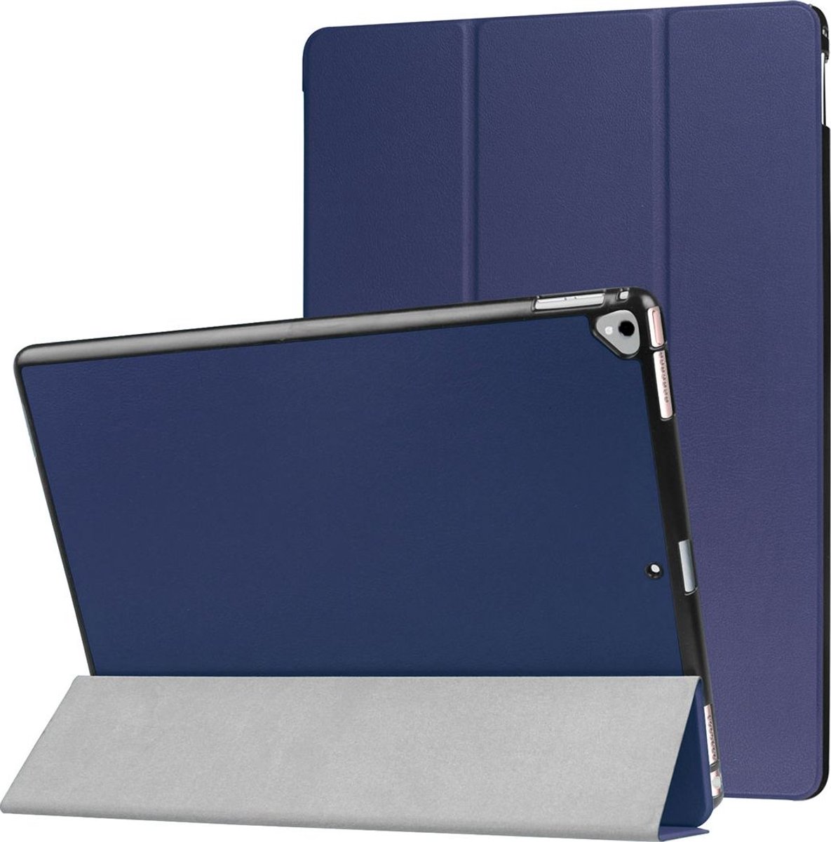 Mobigear Tablethoes geschikt voor Apple iPad Pro 12.9 Inch (2017) Hoes | Mobigear Tri-Fold Bookcase - Donkerblauw