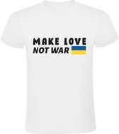 Make love not war Heren T-shirt | Oekraine | Oorlog | Kiev | Peace | Wit