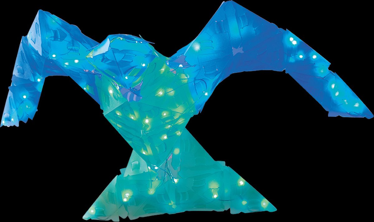 Creatto Haai - Bouwset met LED Verlichting - Bouw 4 Lichtgevende Zeedieren - Haai, Octopus, Meeuw en Vis - 140 Onderdelen - Creatief Bouwspeelgoed - Vanaf 9 Jaar — afbeelding 6