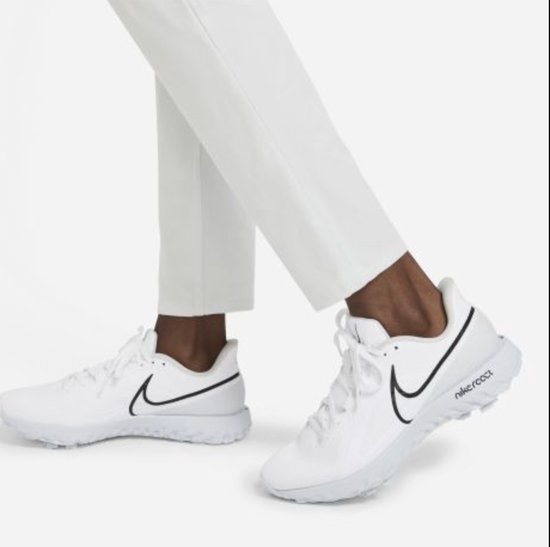 Nike Women's Slim Fit Golf Pants - Golfbroek Voor Dames - Slim Fit - 5 Pocket - Grijs/Wit - 42