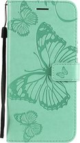 Mobigear Telefoonhoesje geschikt voor Huawei P Smart Z Hoesje | Mobigear Butterfly Bookcase Portemonnee | Pasjeshouder voor 2 Pasjes | Telefoonhoesje voor Pinpas / OV Kaart / Rijbewijs - Turquoise