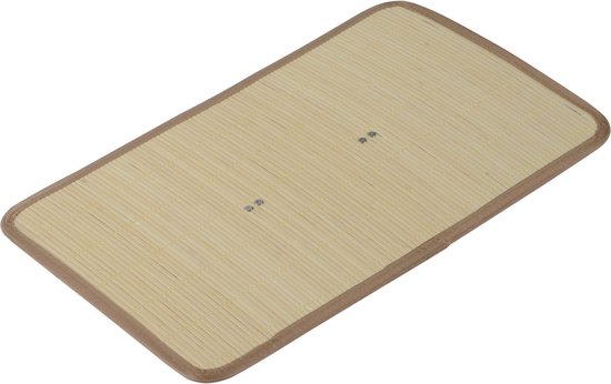 HOMCOM Panier à linge en bambou avec cloison 100L 52 x 32 x 63cm