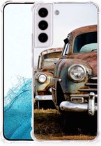 Mobiel Case Geschikt voor Samsung Galaxy S22 Plus Telefoon Hoesje met doorzichtige rand Vintage Auto