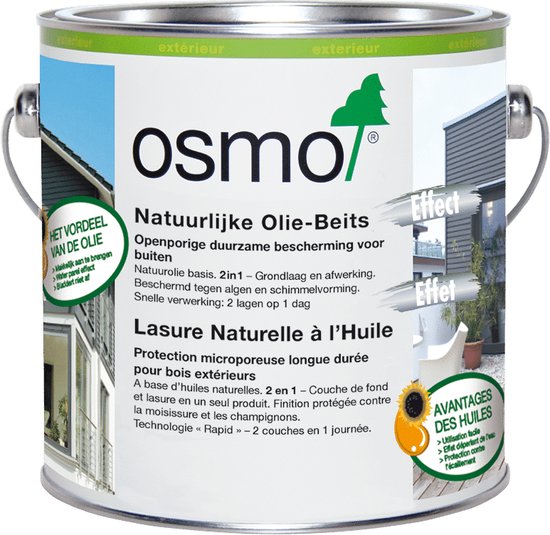 Osmo Natuurlijke Olie Beits Buiten 903 Basaltgrijs | 0.75 liter | Schutting Beits | Houtbeits voor buiten | Hout beits kleur