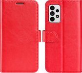 Samsung Galaxy A53 Hoesje - MobyDefend Wallet Book Case (Sluiting Achterkant) - Rood - GSM Hoesje - Telefoonhoesje Geschikt Voor Samsung Galaxy A53