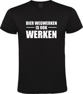 Klere-Zooi - Bier Wegwerken Is Ook Werken - Heren T-Shirt - XL