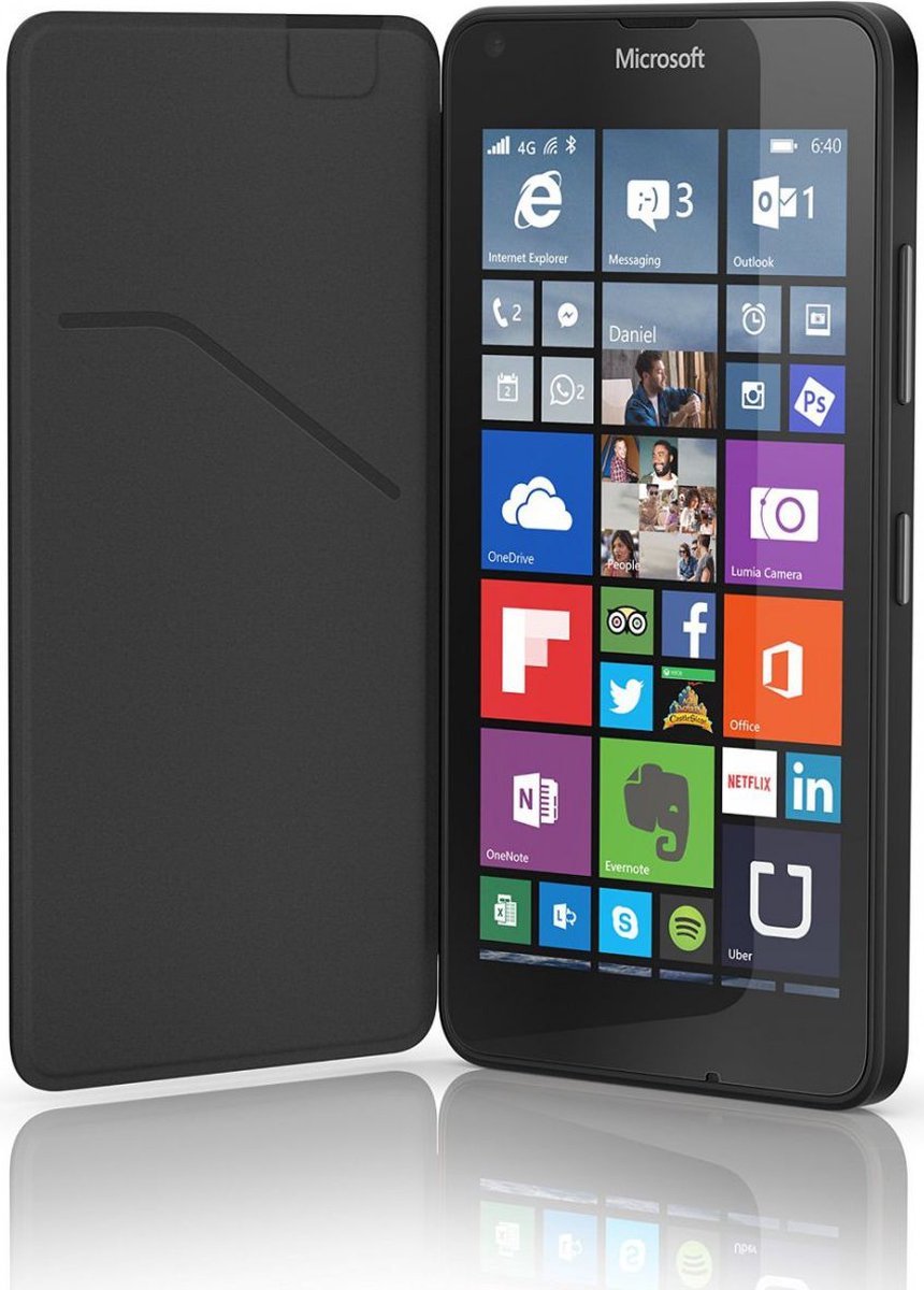 Microsoft flip cover - zwart - voor Microsoft Lumia 640