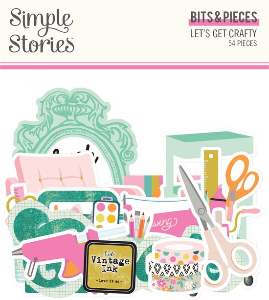 Foto: Simple stories let s get crafty bits pieces 54 pcs 17217 