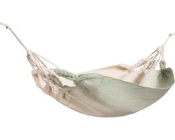 Product: Naya Nayon babyhangmat Uncarved Groen - 55 x 100 cm - 100 % katoen - handgemaakt in Ecuador, van het merk 