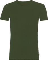 Boru Bamboo - T Shirt Homme - Col Rond - Vert Olive - Lot de 2 - Taille M