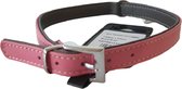 JACK AND VANILLA Nappa Halsband / Hondenhalsband - Nappa Leder - Roze / Antraciet - Breedte 14 mm - Nekomtrek 33 - 38 cm (GELIEVE ALVORENS BESTELLEN OPMETEN)