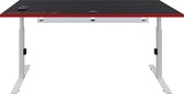 JBK Gaming Desk Royal-Game bureau-Draadloze oplader-Kabelmanagement-140X80cm computertafel-Rood