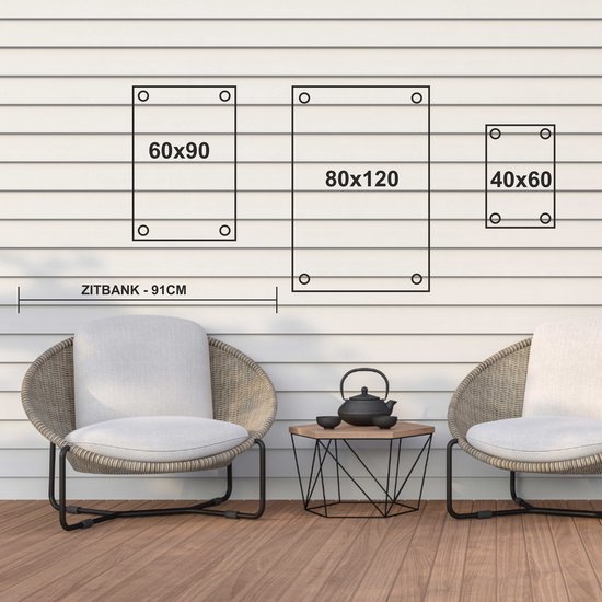 Poster de jardin Bouquet de Fleurs sauvages | 40 x 60 cm | Décoration murale Extérieur | Peinture de Jardin