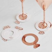 Ringen rose gold als glasmarker - 10 stuks